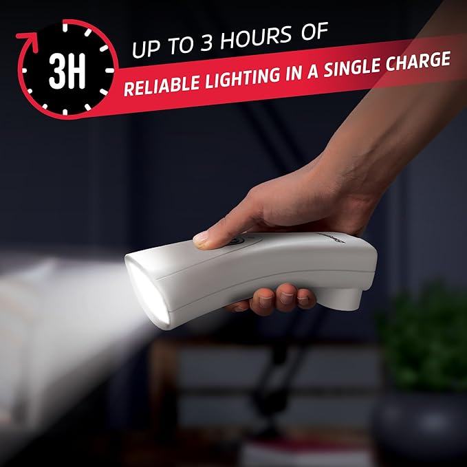 Energizer Auto-On LED Flashlights Rechargeable (6-Pack) for Home Power Failure, Plug in LED Flashlight for Power Outage, Night Light, Hurricane Preparedness