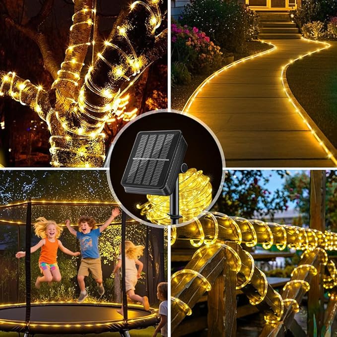 Solar Rope Light 2 Pack Waterproof IP65 39FT 100LEDs Outdoor LED ‎Solar Outdoor Lights for Party Garden Yard Home Wedding Christmas Halloween Holiday Tree Decoration Lighting