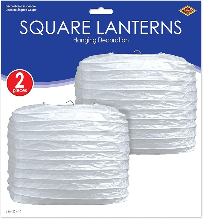 Square Paper Lanterns-White
