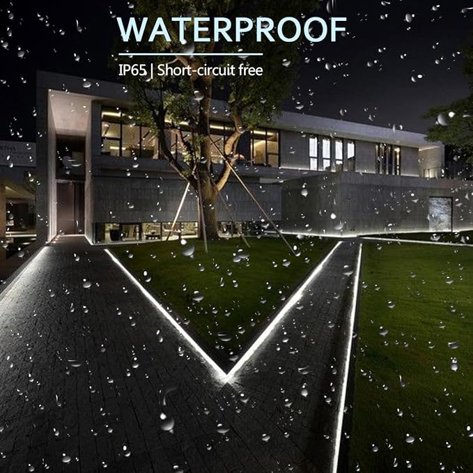LED Rope Lights Indoor Outdoor 26FT, White Waterproof Rope Lighting with Connector - Flexible Linkable for Bedroom, Deck, Garden, Christmas Decor
