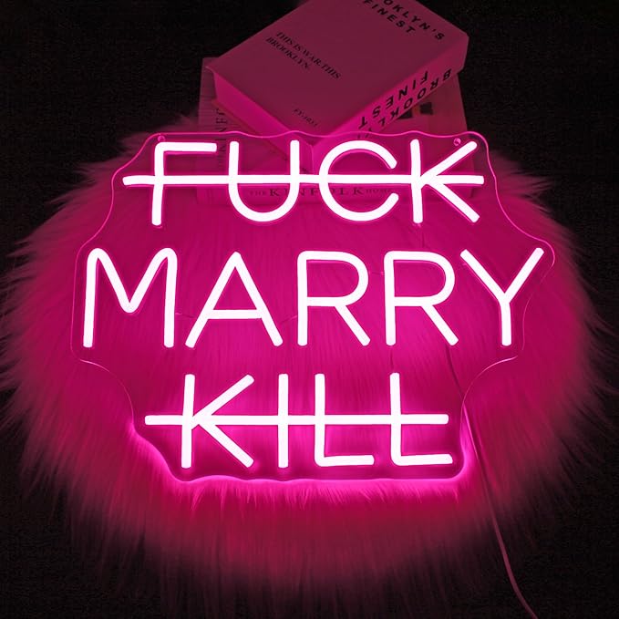 Whfobfe Neon Sign Led Neon Lights Signs for Wall Decor USB Powered Led for Room Decoration (Marry)