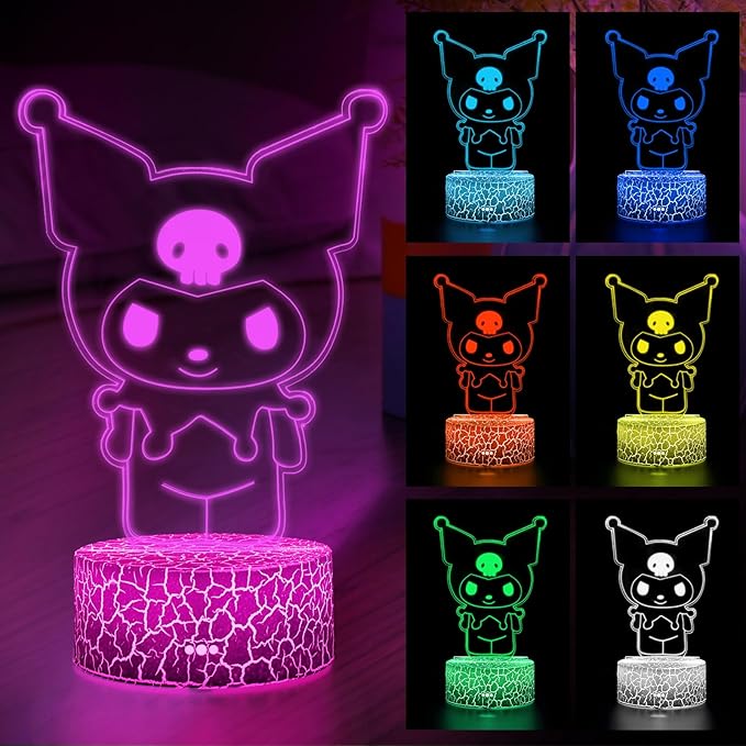 Cute Night Light,Cartoon Night Light,Anime Charater 7 Color Change Decor Lamps,Gifts for Christmas Birthday