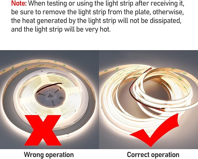 32.8ft(10M) 24V COB LED Strip Light Natural White 4000K 3840LED CRI 93+ 6800lm Uniform Glow Dotless IP20 Not Waterproof Flexible LED Tape Lights for DIY Bedroom Home Decor(No Power Supply)