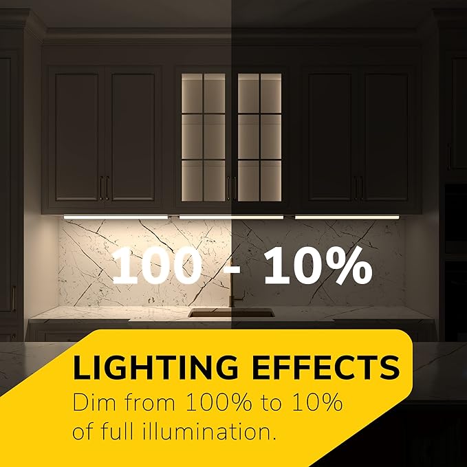 Inlight 18-inch Hardwired Only LED Under Cabinet Lighting, Daylight White(5000k), Dimmable, Matte White Finished, ETL Listed, IN-0201-12-WH-50