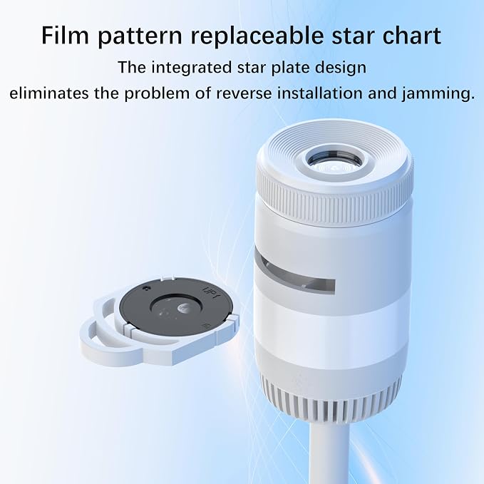 Galaxy Projector Night Light with 13 Films, 5 Colors, 360° Rotation | 2-in-1 galaxy projector with 13 films, 5-color night light, adjustable brightness and 360° rotation for bedrooms.