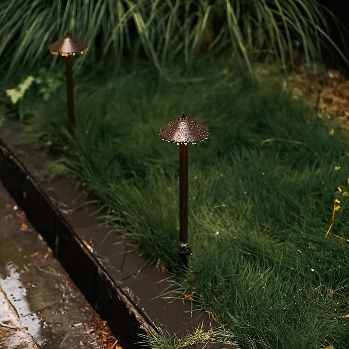 Malibu Low Voltage Pathway Lights, 10W Pro Style Halogen Landscape Lighting, 6Pack 2700K Warm White Path Light, 12V AC Bronze Outdoor Walkway Lights for Yard Garden 8308-9103
