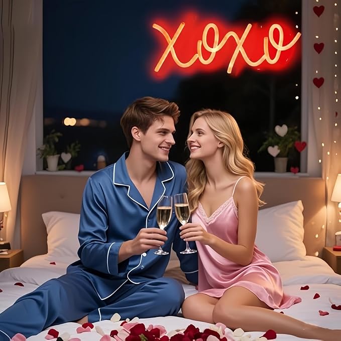 Ulalaza Neon Light Sign LED XOXO Night Lights USB Operated Decorative Marquee Sign Bar Pub Store Club Garage Home Party Decor