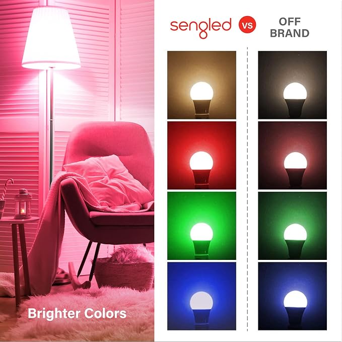 Sengled Smart Light Bulbs, Alexa Light Bulbs RGB Color Changing, Smart Bulb That Compatible with Alexa, Google Home, 3 Pack Starter Kit with Smart Switch, A19 E26 Dimmable LED 60W Equivalent, 800LM