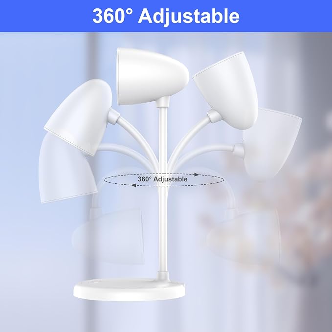 New LED Desk Lamp for Home Office,3 Colors Dimmable Table Lamp | Dimmable Reading Light Compact design fits well on desks and bedside tables,for College Dorm Room,Bedroom Desk Light