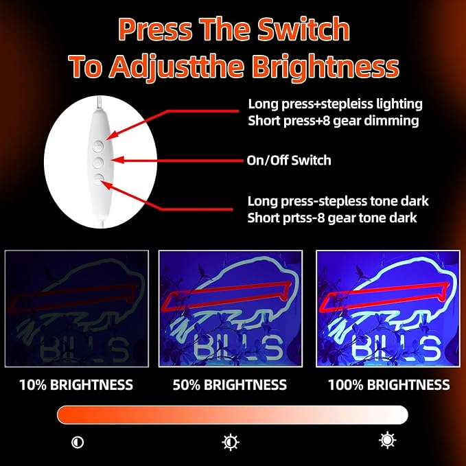 Football Neon Sign for Wall Decor, LED Rugby Ball Style Light Up Sign, Sports Themed Neon Wall Art for Man Cave, Bar, Pub, Office Decor, USB Powered Acrylic Light, 13.31×12.24 Inch
