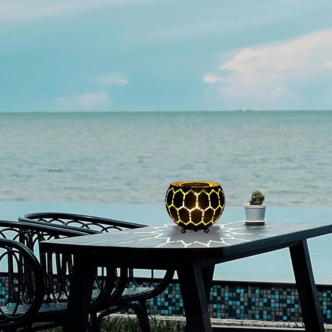 Solar Lanterns Outdoor Waterproof, Solar Lights for Outside Patio Porch Garden Tabletop Deco,2026 Gardening Lovers Mom Gifts(Grid)