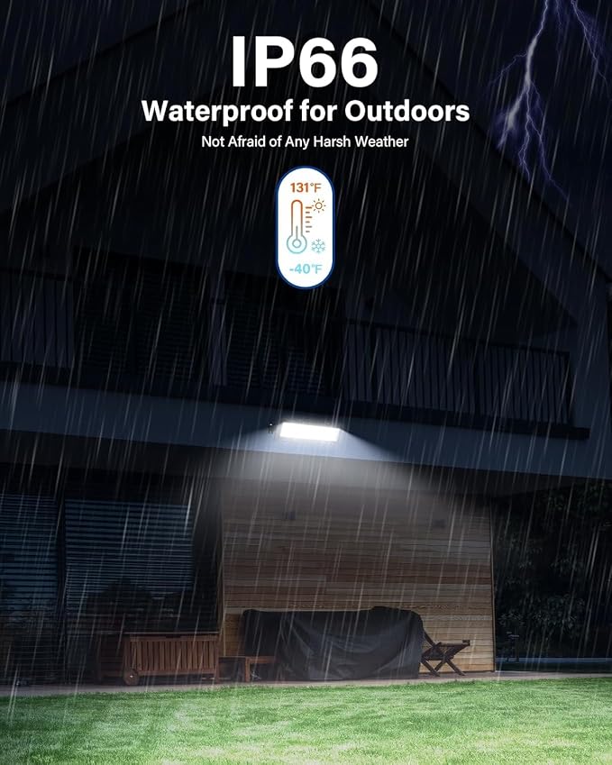 120W High Bay LED Shop Light IP65 Waterproof Garage Light w Dimmable Remote | 18000LM Plug-in Play, Commercial Shop Lights for Warehouse, Factory, Workshop, backyard, Garage & Barn
