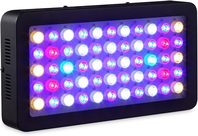 ARKNOAH LED Aquarium Light 165W, Full Spectrum Dimmable | Adjustable Brightness 10-100% for Fresh and Saltwater Tanks, Energy-Saving Fish Light for Coral & Plant Growth