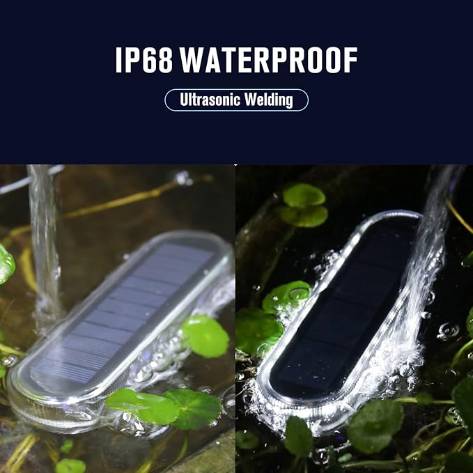 Honalia Solar Deck Dock Driveway Lights Outdoor Solar Powered Waterproof, Cool White Driveway Markers Concrete Step Lights for Deck Stairs Dock Marine 6 Pack