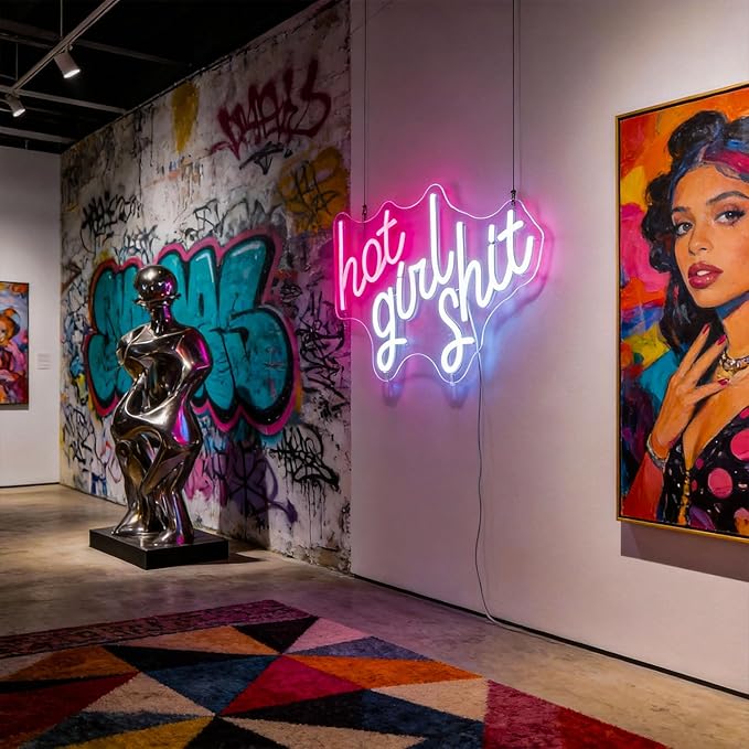Pink Girl Neon Sign for Wall Decor Led Neon Signs Light Up Sign Room Decor Neon Lights Sign USB Powered