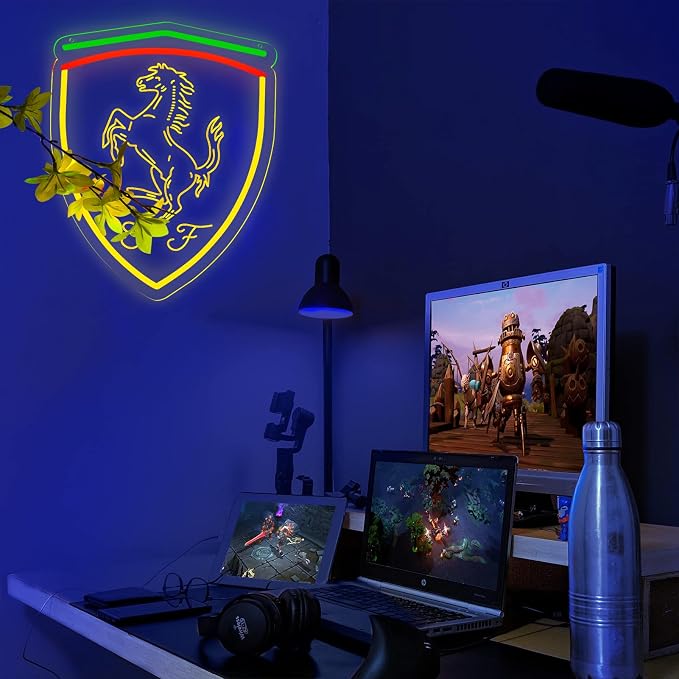 Garage Neon Signs for Wall Decor,Dimmable Car Neon Light,Man cave Bedroom Game Room Office Decoration,Birthday Gifts