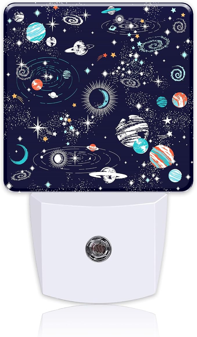 Night Light for Kids Girls Boys, Space Galaxy Constellation LED Night Light Plug into Wall with Dusk to Dawn Sensor for Room Decor, Hallway, Kitchen, Bathroom, Nursery, Stairs
