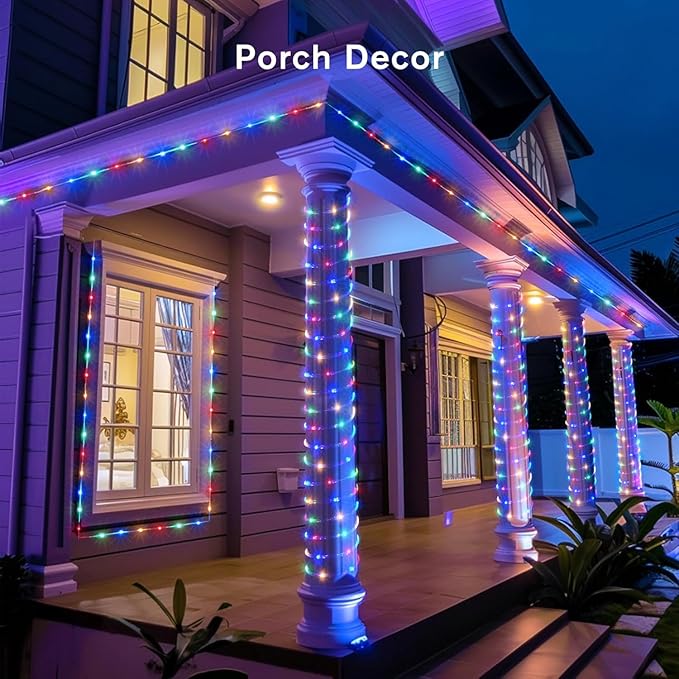 33Ft LED Rope Lights Indoor,100 LED Tube Lights with 18 Colors,String Lights for Outside Waterproof LED Rope Lighting for Outside, Garden, Pool, Bedroom, Wedding, Party, Indoor Outdoor Decoration