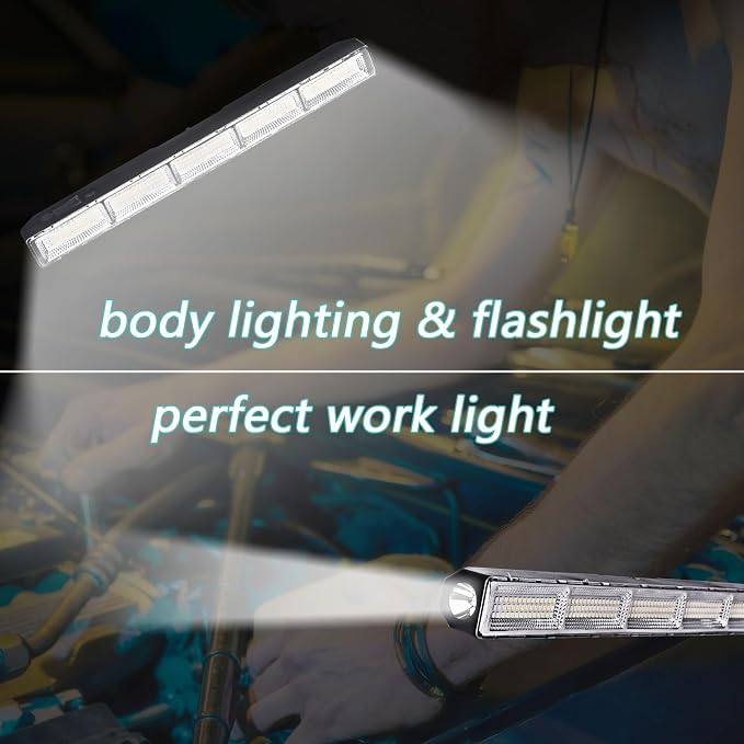Magnetic Led Light Bar 8000mah 16.14in Super Bright,Reachageable Utility Work Light Tube Use for Car Hood,Truck,Mechanics Repairs,Tent(1 Pack)