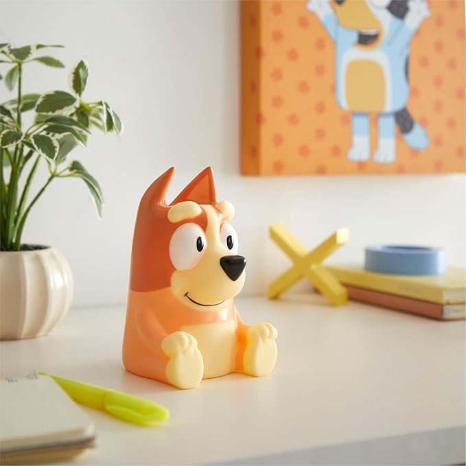 Bluey Bingo Squishy Night Light 6" LED Soft Mood Lamp for Decor, Kids Bedrooms, Collectors & Gift Giving