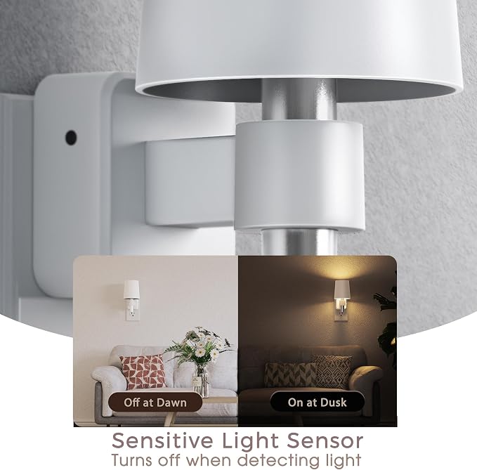 Night Light Dimmable Night Lights Plug into Wall Soft White 3000K | Dusk to Dawn Sensor, 0-100LM, Plug in NightLight, Vintage Night Light Compact for Hallway Bedroom Stairway