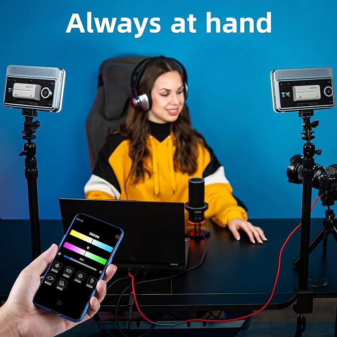 VILTROX 18W 2800K-6800K CRI 95+ On Camera LED Panel Video Light, 1800LUM Smartphone Control LED Key Light, Dimmable Photography Fill-in Lamp 10 Lighting Effects for Photography YouTube Tiktok
