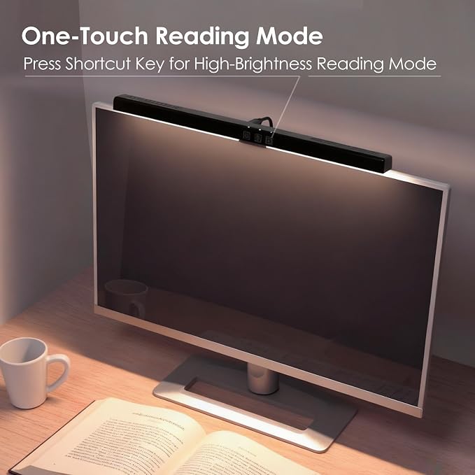PC Screen Lamp with Remote Control, Adjustable Screen Light Automatic Dimming, LED USB Computer Lamp 15.7 in Monitor Light Bar Lighting for Office Gaming