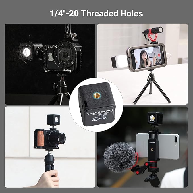 SmallRig RM01 Mini LED Video Light Waterproof Portable Lighting Kit with 8 Color Filters, Barndoor, Diffuser, Dimmable Fill Light 5600K CRI95, Lume Cube Camera Light for Macro Photography, Stop Motion