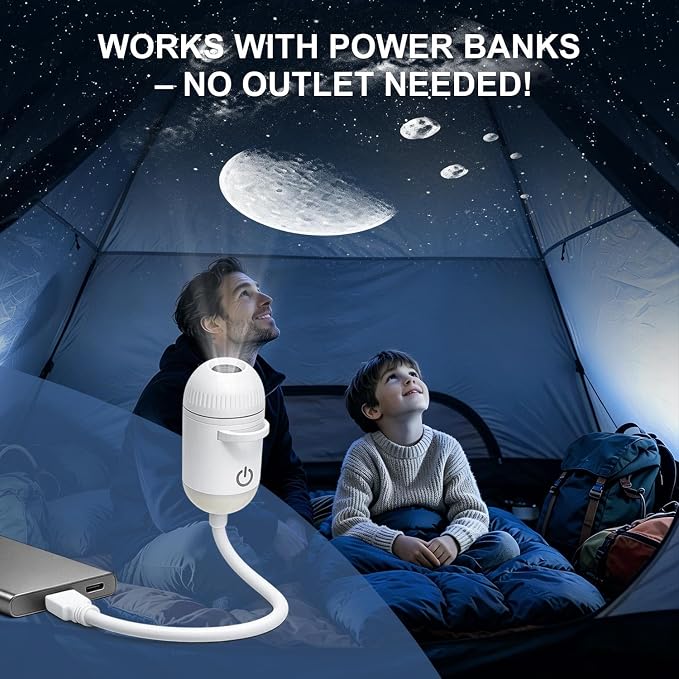 Galaxy Projector Night Light, 2-in-1 USB Star Lamp Kids Gift for Bedroom | Adjustable Brightness, Car & Room Wall Ceiling Decor
