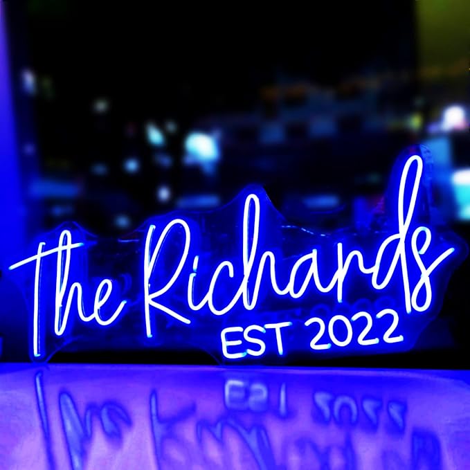 Custom Neon Sign, LED Neon Sign Customizable for Wall Wedding Bar Salon Beauty Business Light Up Name Sign, Personalized Neon Light Suitable for Events Birthday Gifts Decorations