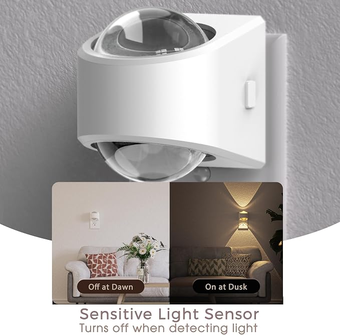 Projector Night Light, Rotating Night Lights Plug into Wall | Dimmable, Soft White 3000K, Dusk to Dawn LED Nightlight for Kids, Bedroom, Nursery, Bathroom, Home Decor, Gaming Room