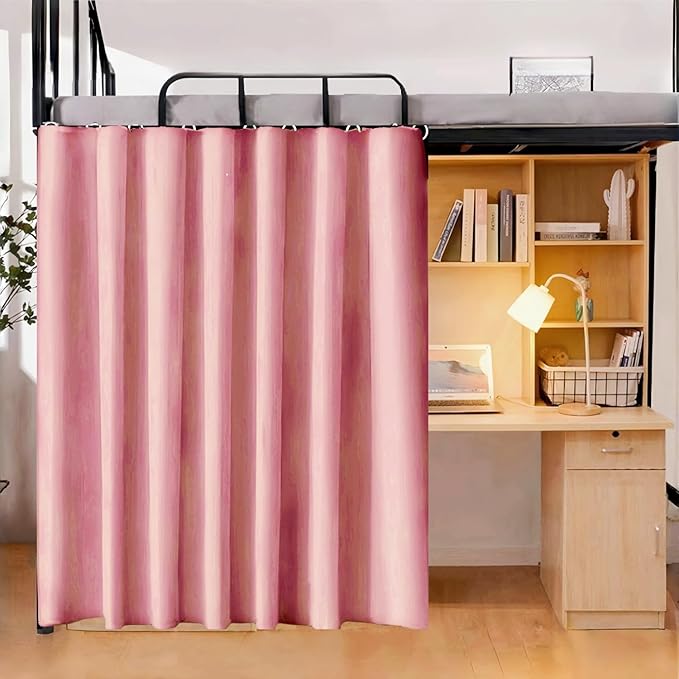 Gxi Pink Blackout Bottom Bunk Bed Curtain Single Bed Shading Decor