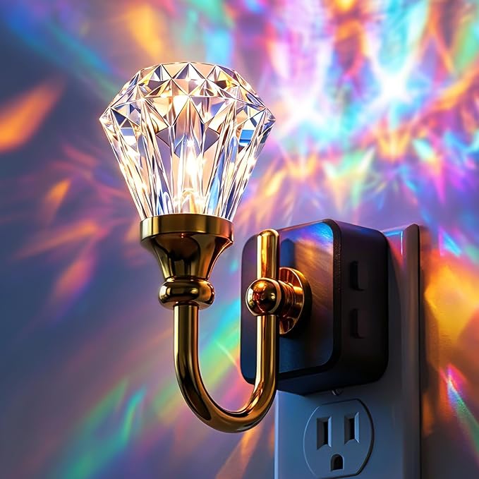 L LOHAS LED Night Lights Plug into Wall,RGB Floral Night Lights | 10-Color Changing, Auto Sensor, 3 Brightness Levels, Rotatable Plug in Nightlight for Bedroom, Nursery, Hallway, Gift
