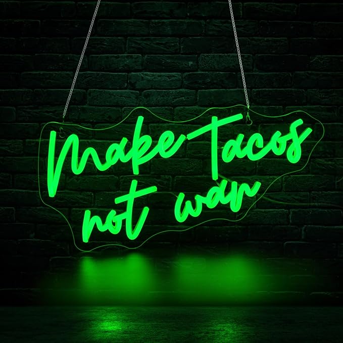 Tacos Neon Sign for Wall Decor Led Neon Signs Light Up Sign Room Decor Neon Lights Sign USB Powered