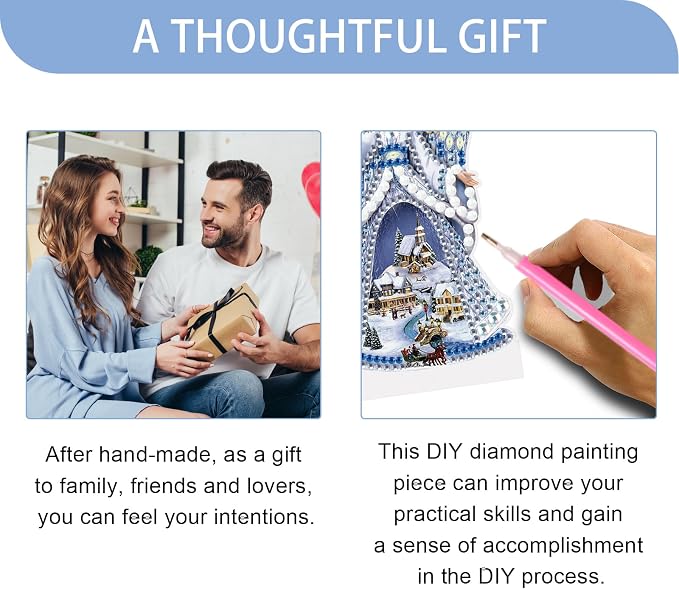 JISHSHAY Diamond Painting Night Light Diamond Art Table Lamps Gem Art LED Lights Gem Painting Desk Lamp Mosaic Kits for Adults DIY Kits for Adults Paint by Numbers Madonna Virgin Mary