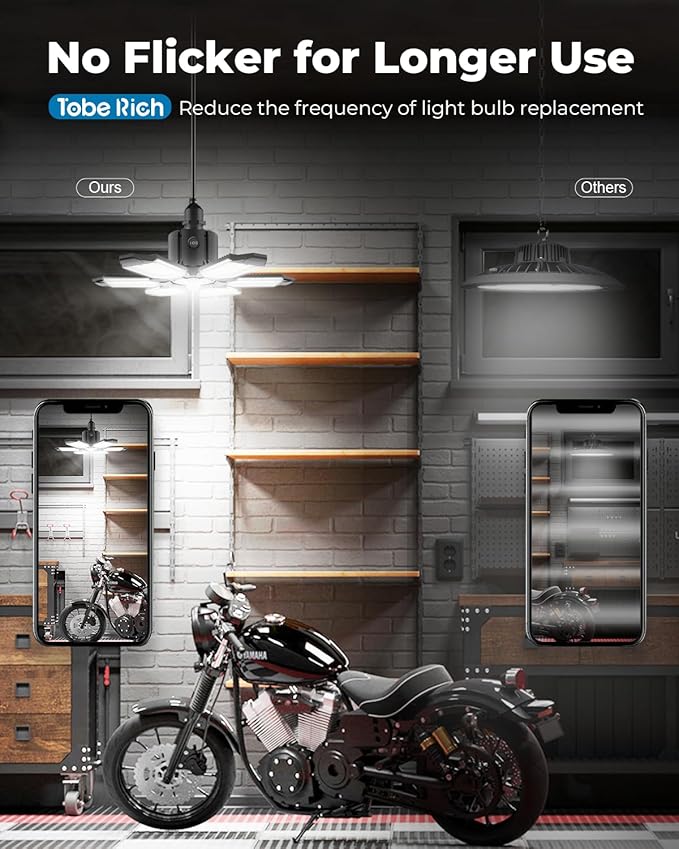 Motion Sensor Garage Light 20000LM - 3 Mode Switch, 6500K Daylight Motion-Activated LED Shop Light Bay Lighting for Garage, Workshop, Utility Room, Basement (1 Pack)