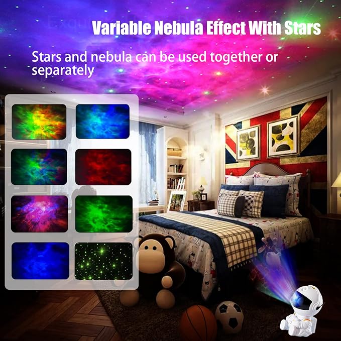 Astronaut Galaxy Projector, Star Projector Light, Kids Night Light, Nebula Star Ceiling Night Light with Remote,Gifts for Birthdays, Valentine's Day, Christmas