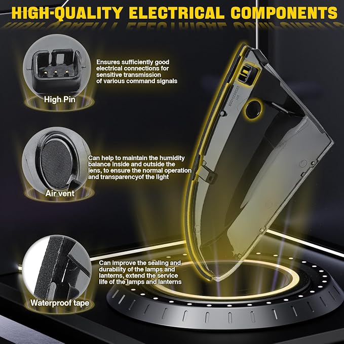 LED Side Mirror Light Turn Signal Bulb Puddle Lamp Lens Cover Fit Dodge Ram 1500 2009-2011 2012 2013 2014 2015 2016 2017 2018 Ram 2500 2010-2018 Left Driver Replaces 68064949AA 68232479AA