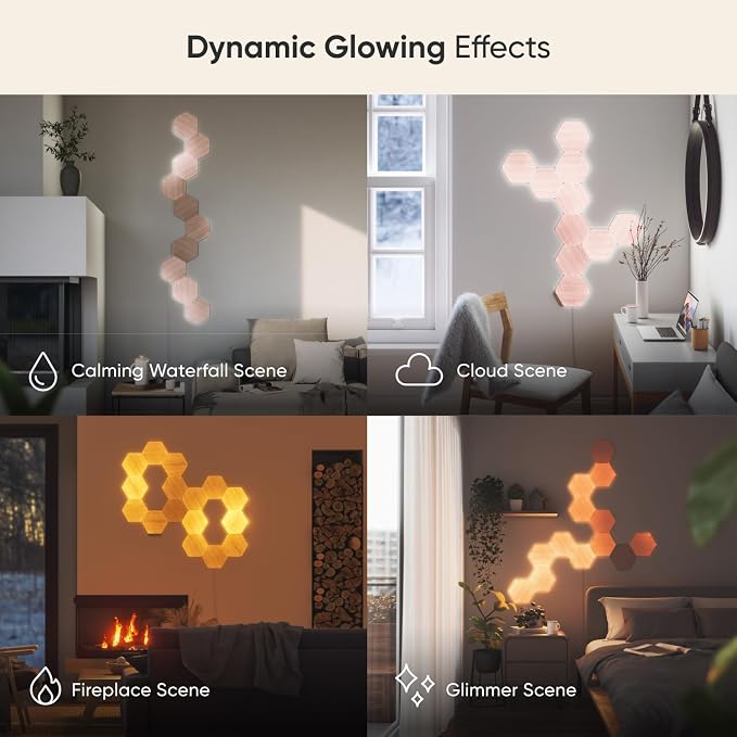 Nanoleaf Elements Hexagon Lights, Smart RGBW LED Wall Light Panels, 13 PK | Compatible with Alexa Google Assistant, Home Wall Decor for Living Room with Music Sync, Smarter Kit