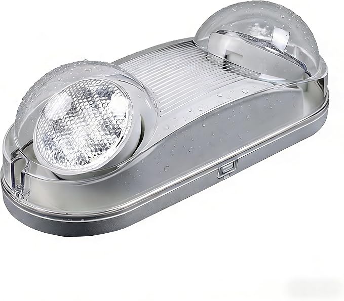 Outdoor Wet Location Emergency Light, Waterproof LED with Battery Backup, Adjustable Heads, UL-Listed, 120-277 Commercial Hardwired Emergency Lighting GN-10WL