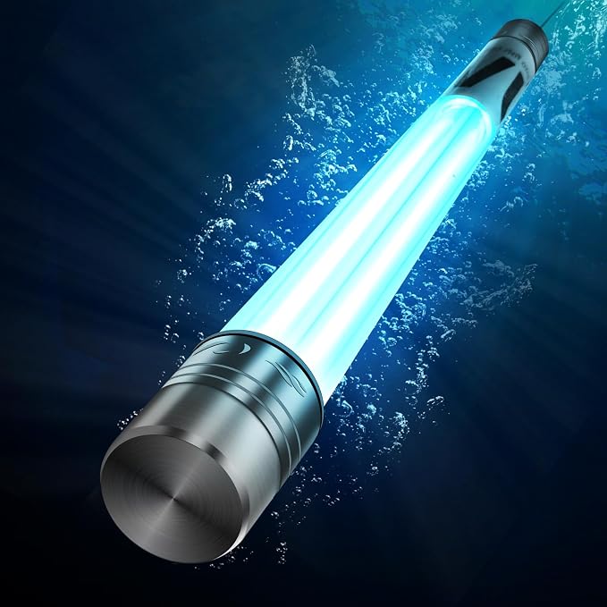 100W Aquarium UV Light for 1000-10000 Gallon, Pond UV Light with 17FT Cord | UV Pond Water Clarifier for Koi Pond, Swimming Pool, Spa, Large Fish Tank, Cold Plunge UV Light for Pond Algae Control