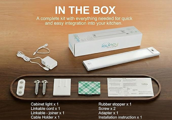 12 Inch Under Cabinet Lights 2 Packs High Brightness Easy Install Plug in, Hand Wave Activated LED Under Counter Lights for Kitchen for Bookshelf 5CCT& Stepless Dimmable Closet Motion Light