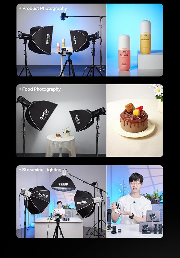 Godox Softbox UL-90x90 Square Softbox, Quick-Release Umbrella Design Bowens Mount with Grid & Diffusers & Deflector, for Studio & Video Production