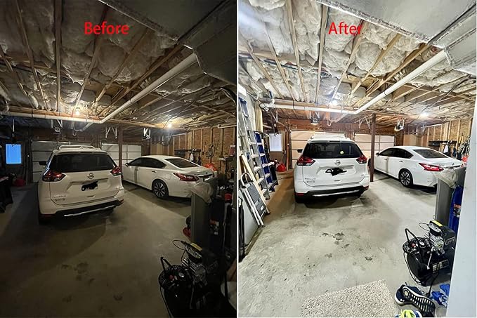 Garage Lights Led, Deformable Design with Adjustable Panels,150W 15000LM 6500K E26/E27 Screw Base, Super Bright Shop Lighting, 2 Pack