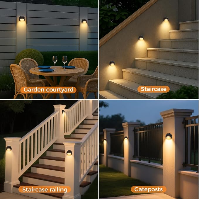 Low Voltage LED Deck Lights Kit with Transformer Timer and Photocell Sensor, IP67 Waterproof Low Voltage Landscape Lighting, Step Lights for Outdoor Walkway Stair Post Railing (8 Pack)