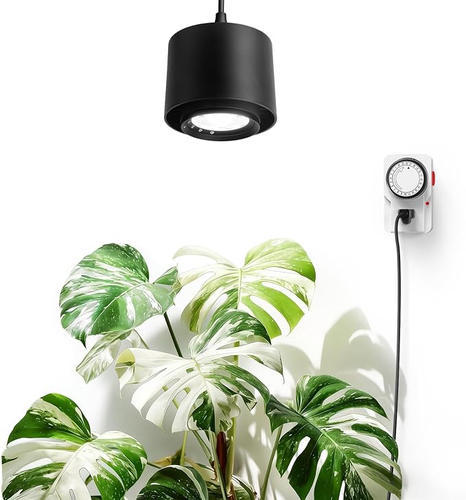 Barrina TR40 Hanging Plant Lights for Indoor Plant, 40W 5000K Full Spectrum | Adjustable Beam Angle (15°-60°), High PPFD, Spotlight Grow Light with Timer for Indoor Growing, Large Tall Plant, Black