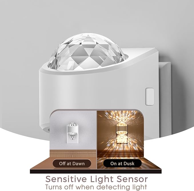 Night Light, [4 Pack] Night Lights Plug into Wall LED Projector | Night Light, Soft White for Bedroom, Dimmable Brightness Dusk to Dawn Nightlight for Kids, Bathroom, Home Decor, Gaming Room