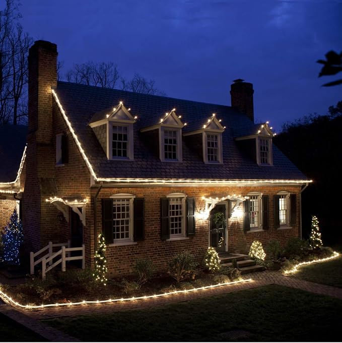 16.4ft Warm White 3000K Strip Light ETL | Waterproof, connectable up to 12 strips. 50,000hr lifespan. Indoor/outdoor mood lighting for home, patio, Christmas.