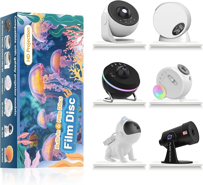Galaxy Projector Pro Disc,Upgrade Ocean Version Realistic Discs,Planetarium Star Projector Night Light Discs,6 Film Discs 4K HD,for Kids Bedroom Ceiling Birthday Gifts (Device Not Included)