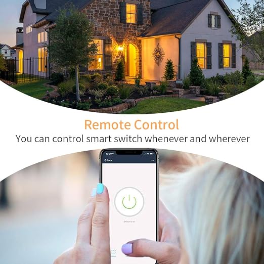 Smart Light Switch, Compatible with Alexa, Google Assistant, IFTTT, WiFi Light, Neutral Wire Required, Schedule Setting APP Remote Control, ETL, No Hub Required (2 Gang Smart Switch)